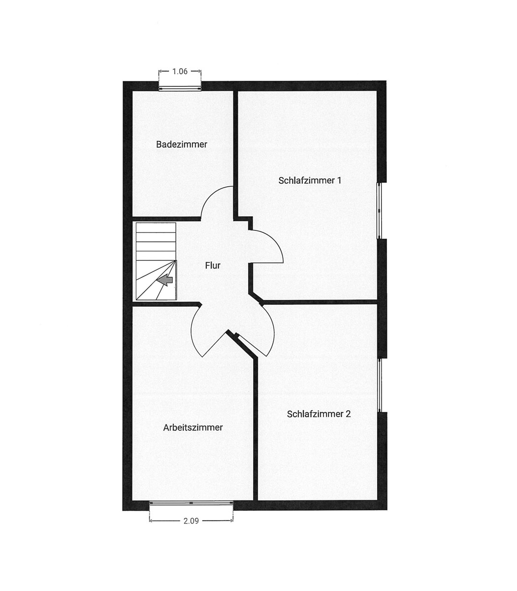 Obergeschoss - Familienfreundliches Reihenendhaus mit Garten & PV-Anlage in Timmerlah