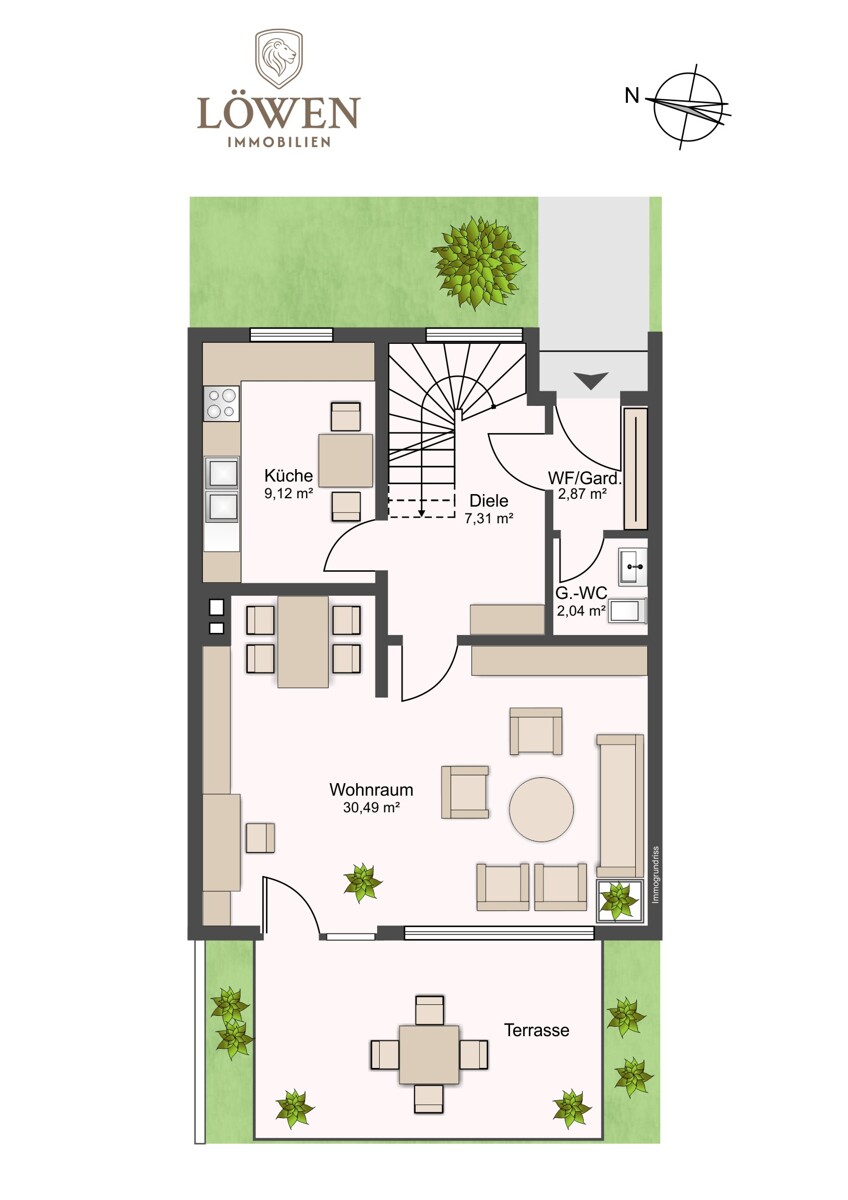 Erdgeschoss - Solides Reihenmittelhaus in ruhiger Lage von Lamme
