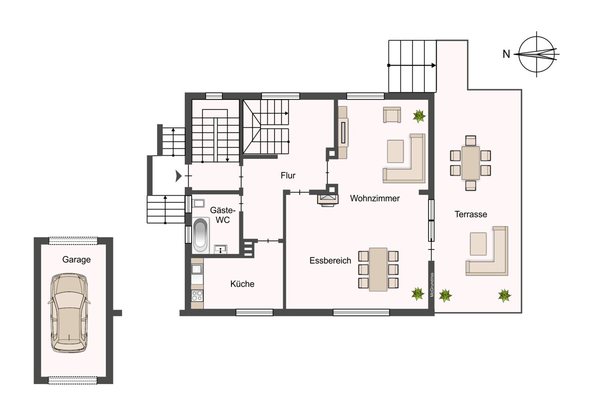 Erdgeschoss - Braunschweig – Modernisiertes Einfamilienhaus in ruhiger Wohnlage