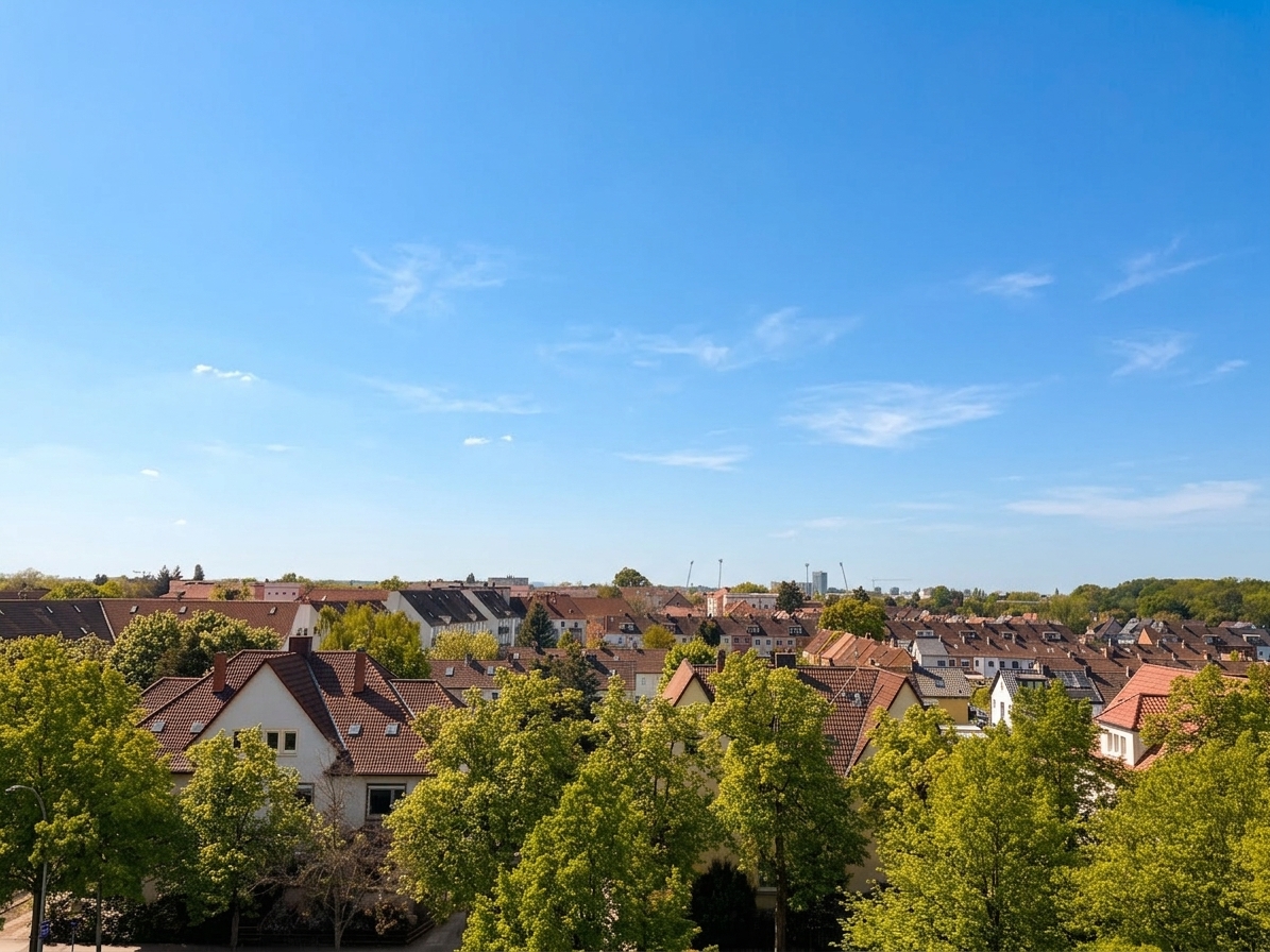 Ausblick vom Wohnzimmer - Einziehen und Wohlfühlen – Sanierte Eigentumswohnung mit Fahrstuhl und Westloggia